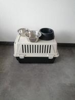 Katten vervoerbox + diverse bakjes en borstel, Dieren en Toebehoren, Ophalen
