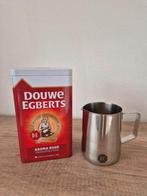 Douwe Egberts blik en melkkan, Verzamelen, Blikken, Ophalen of Verzenden, Zo goed als nieuw, Koffie, Douwe Egberts