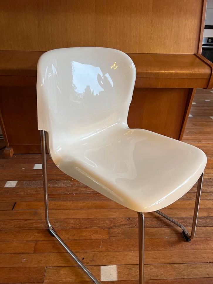 SM 400 Swing Stoel - Gerd Lange Design (2 stuks), Huis en Inrichting, Stoelen, Gebruikt, Twee, Kunststof, Wit, Ophalen