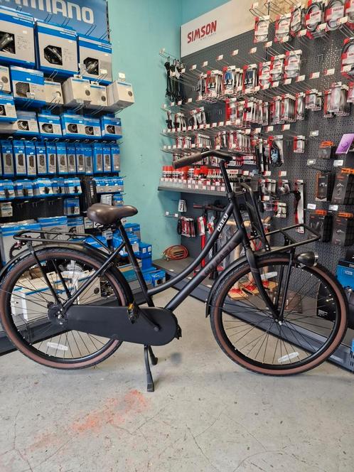 Nieuwe Omafiets Black edition 53cm terugtrap ledverlichting, Fietsen en Brommers, Fietsen | Dames | Omafietsen, Nieuw, 50 tot 53 cm