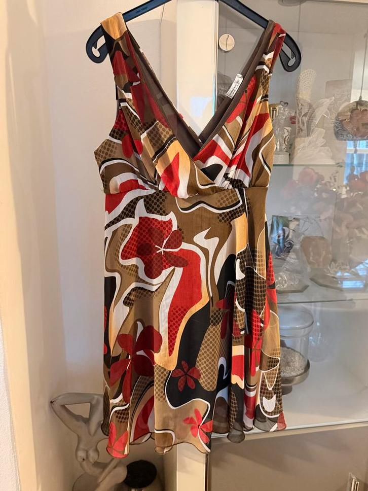 Gemma Ricceri Zomerjurk maat M, Kleding | Dames, Jurken, Zo goed als nieuw, Maat 38/40 (M), Bruin, Boven de knie, Ophalen of Verzenden