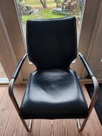 Brees New World leren eetkamerstoelen zwart met armleuning 2, Ophalen, Twee, Zwart, Leer