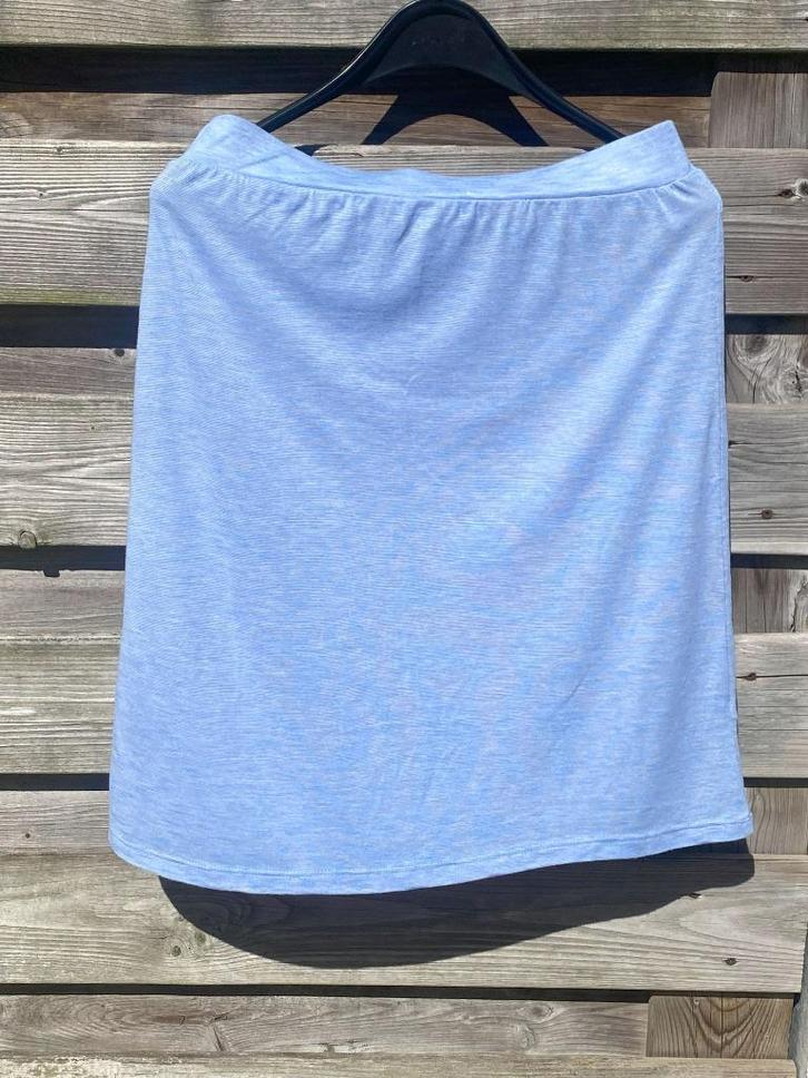 Rok Licht Blauw Klein Streepje Hema Maat M, Kleding | Dames, Rokken, Gedragen, Maat 38/40 (M), Blauw, Ophalen of Verzenden