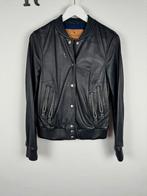 Leren jas Goosecraft leather jacket rits biker zipped, Blauw, Maat 38/40 (M), Ophalen of Verzenden, Zo goed als nieuw