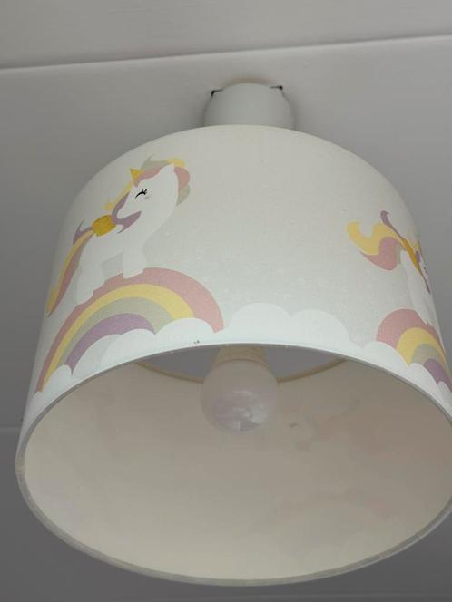 Unicorn/eenhoorn hanglamp 30 cm doorsnee, Huis en Inrichting, Lampen | Lampenkappen, Zo goed als nieuw, Rond, Ophalen