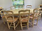 eettafel met 8 stoelen, Huis en Inrichting, Tafels | Eettafels, Ophalen, Zo goed als nieuw, Vijf personen of meer, Ovaal