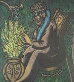 206. Litho, Pjeroo Roobjee – "De verteller", 20e eeuw, Ophalen of Verzenden