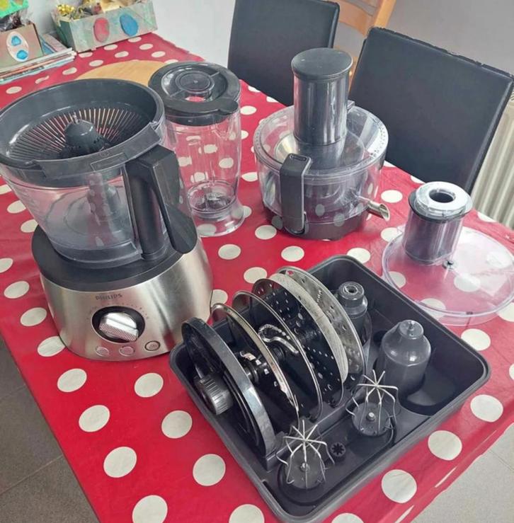 Philips HR7778 Keukenmachine, Witgoed en Apparatuur, Juicers, Gebruikt, Sapcentrifuge, Elektrisch, Ophalen of Verzenden