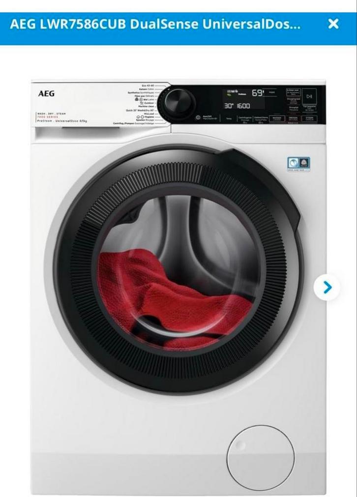 AEG Wasdroogcombinatie - Perfecte Staat!, Witgoed en Apparatuur, Wasmachines, Zo goed als nieuw, Voorlader, 6 tot 8 kg, 85 tot 90 cm