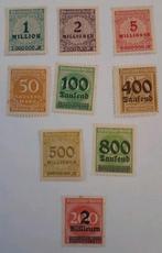 9 x Deutsches Reich postzegels met watermerk ca 1923, Ophalen of Verzenden, Duitse Keizerrijk, Postfris