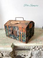 Per Sempre, Schattig Antiek klein behang kistje, Antiek en Kunst, Ophalen of Verzenden