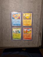 151 Pikachu ,Squirtle , Charmander , Bulbasaur Promo's, Ophalen of Verzenden, Zo goed als nieuw, Meerdere kaarten, Foil