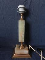 Lampvoet van onyx en verguld koper Italië ca 1970 h 33,4 cm, Antiek en Kunst, Antiek | Lampen, Ophalen of Verzenden