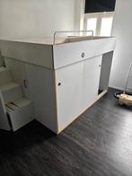 GRATIS Hoogslaper 140x200 met kastruimte en berging, Huis en Inrichting, Ophalen, Hoogslaper, Tweepersoons, 140 cm