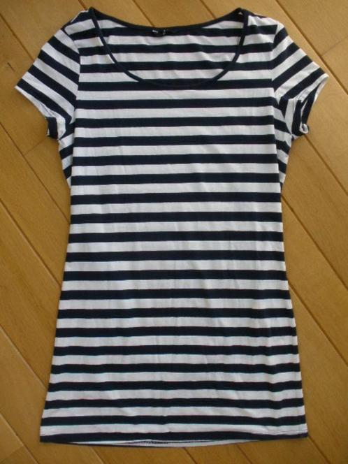 HEMA t- shirt lang blauw wit streep maat L - nieuw -, Kleding | Dames, T-shirts, Nieuw, Maat 42/44 (L), Blauw, Korte mouw, Ophalen of Verzenden