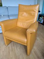 Gele fauteuil, 75 tot 100 cm, Minder dan 75 cm, Gebruikt, Leer