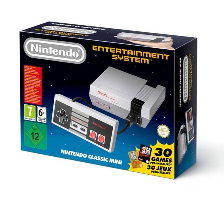 Nintendo Classic NES Mini, Spelcomputers en Games, Spelcomputers | Nintendo NES, Zo goed als nieuw, Met 1 controller, Met games