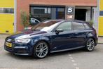Audi A3 Sportback 35 TFSI CoD Sport 3x S Line Editionautomaa, 4 cilinders, 150 pk, Blauw, Leder en Stof