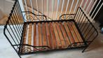 Meegroei bed, zwart metaal, 80x130-200cm, Ophalen, Gebruikt, 70 tot 85 cm, 140 tot 160 cm