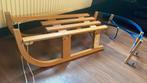 Houten slee met rugleuning, Kinderen en Baby's, Speelgoed | Buiten | Sleeën, Ophalen, Rugleuning, Gebruikt, Hout