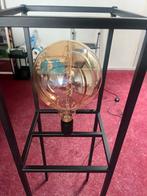 Industriële Staande Lamp met Spiraal Gloeilamp, Ophalen, Zo goed als nieuw, Metaal, 100 tot 150 cm