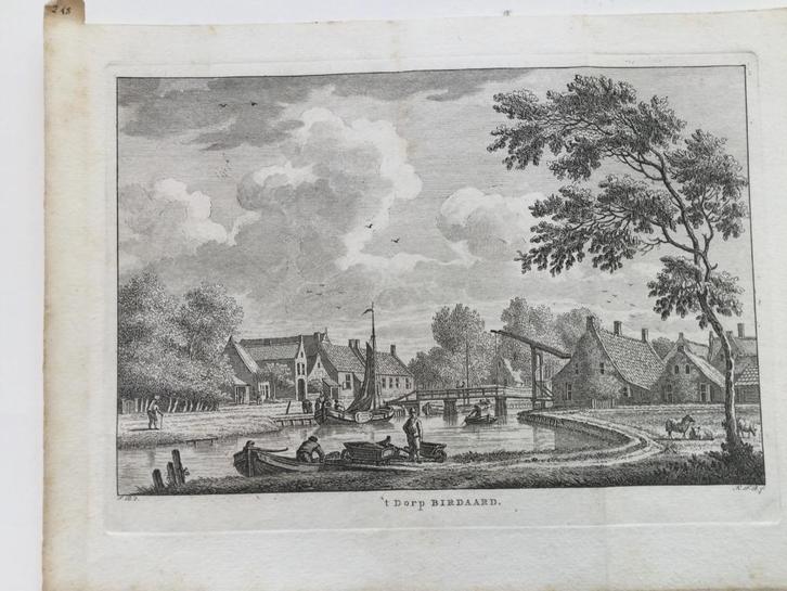 Friesland, Noardeast-Fryslan , Burdaard, Bendorp, 1793., Antiek en Kunst, Kunst | Etsen en Gravures, Verzenden