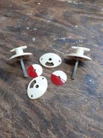 WC slot , bouwbeslag van 1962 bakeliet crème/wit, Ophalen of Verzenden