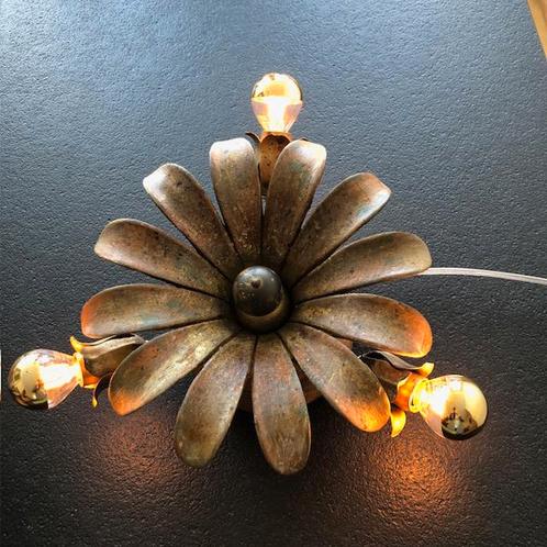 2X wandlamp, plafonnière, Chelini Firenze, Italiaans,vintage, Huis en Inrichting, Lampen | Plafondlampen, Zo goed als nieuw, Hout