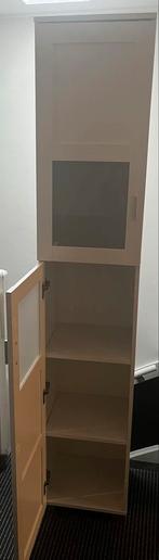 Witte badkamerkast met matglas deurtjes, Ophalen, Overige materialen, Minder dan 50 cm, Gebruikt