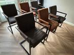 Te koop: 6 zo goed als nieuwe industriële eetkamerstoelen, Huis en Inrichting, Stoelen, Ophalen, Zo goed als nieuw, Metaal, Vijf, Zes of meer stoelen