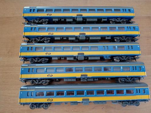 Vijf Lima ICR rijtuigen, Hobby en Vrije tijd, Modeltreinen | H0, Gebruikt, Wagon, Gelijkstroom, Lima, NS, Ophalen of Verzenden