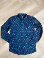 Zgan blauw Kerst Overhemd van WE maat 170-176, WE, Overhemd of Blouse, Ophalen of Verzenden, Zo goed als nieuw
