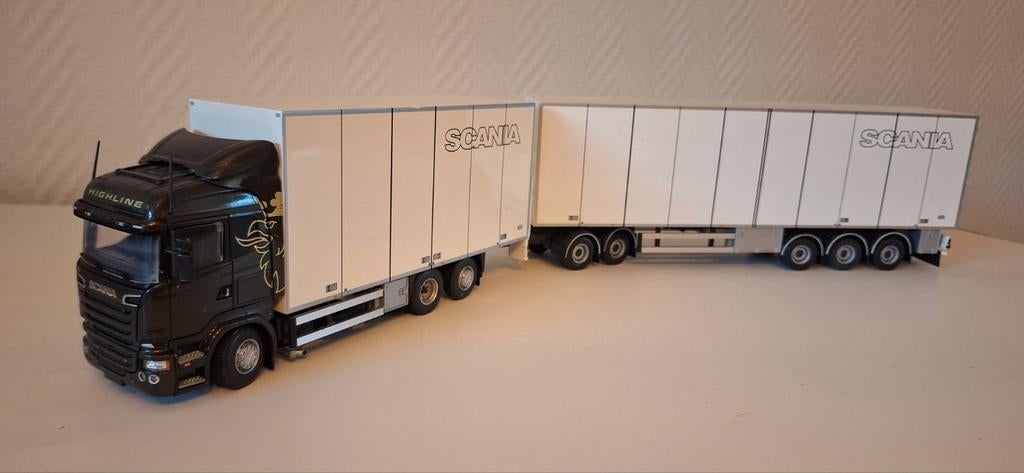 Tekno Scania R730 6x2 combinatie, Ophalen of Verzenden, Zo goed als nieuw, Tekno