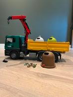 Bruder 03753 hijskraan met glascontainers, Kinderen en Baby's, Speelgoed | Speelgoedvoertuigen, Ophalen of Verzenden, Zo goed als nieuw