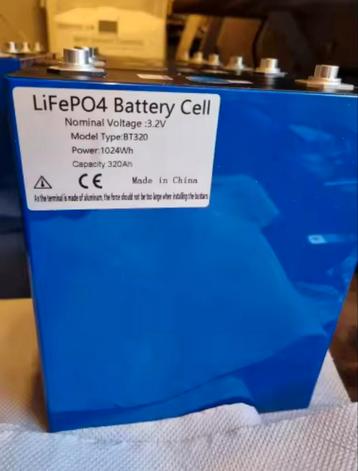 LiFePO4 Batterijcellen 3.2V 8x 320Ah -  “” 360 AH zijn nep”” beschikbaar voor biedingen