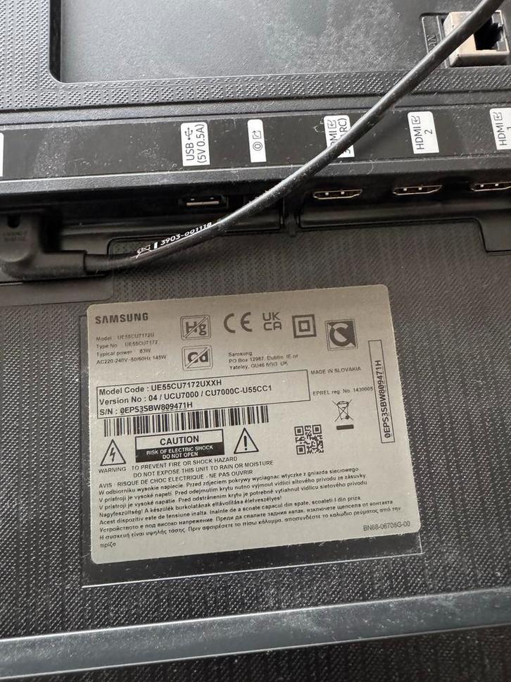 Samsung 55 inch TV (kapot scherm) - Onderdelen, Audio, Tv en Foto, Televisies, Niet werkend, LED, 100 cm of meer, 4k (UHD), Samsung