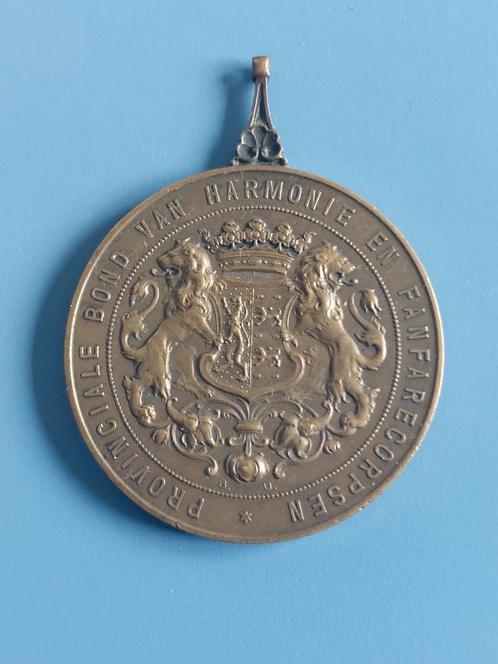 Penning amsterdam 1815 Harmonie t.b.v belgische vluchteling, Postzegels en Munten, Penningen en Medailles, Brons, Nederland, Ophalen of Verzenden