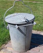Zinken vuilnisbak, Ophalen, Zo goed als nieuw, Minder dan 50 cm