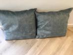 2 groene kussens 55x55, Ophalen, Zo goed als nieuw, Groen, Vierkant