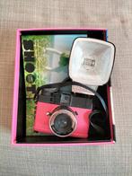 Diana F camera pink met flash, Ophalen of Verzenden, Polaroid, Zo goed als nieuw