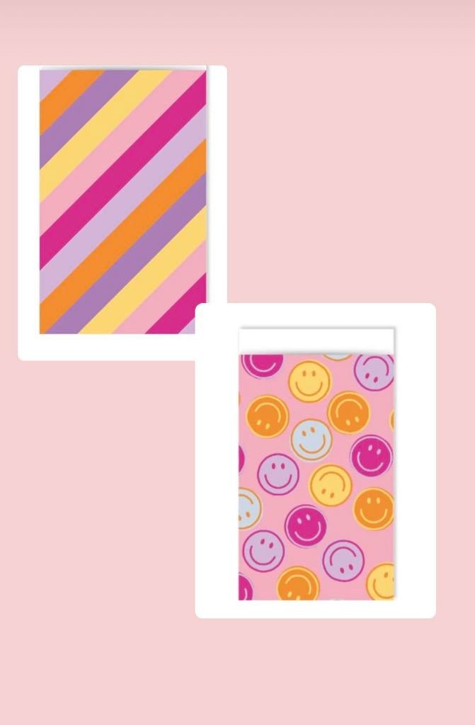 Inpakzakjes met strepen of smiley's - per stuk, Ophalen of Verzenden, Nieuw