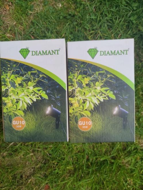 2 grondspots zwart, Tuin en Terras, Buitenverlichting, Nieuw, Spots, Aluminium, Minder dan 50 watt, Netvoeding, Waterbestendig