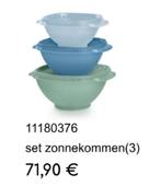 Tupperware set zonnedeksel met kommen, Huis en Inrichting, Keuken | Tupperware, Ophalen of Verzenden, Nieuw, Bak of Kom