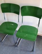 Twee buisstoelen 30er jaren Gispen   Auping de Cirkel, Huis en Inrichting, Stoelen, Ophalen