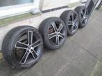 4 stuks banden op alu velgen, Auto-onderdelen, Ophalen, Gebruikt, Banden en Velgen, 17 inch