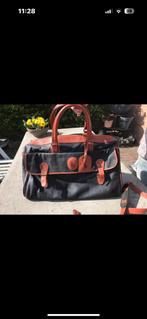 Vintage ralph lauren weekendtas zwart leer, 40 tot 60 cm, Bruin, Minder dan 35 cm, Ophalen of Verzenden
