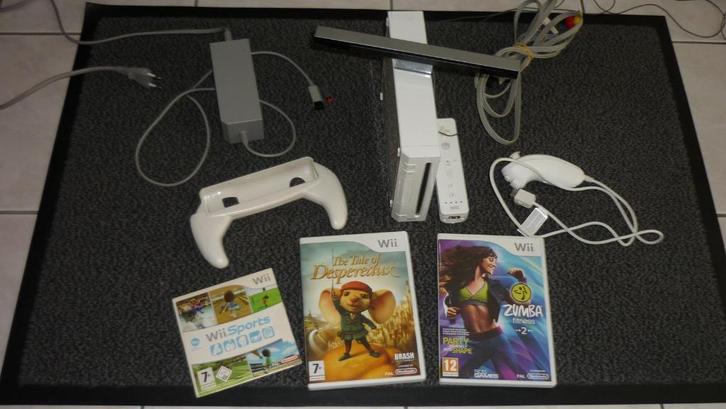 Nintendo Wii met 3 spellen controller Compleet, Spelcomputers en Games, Spelcomputers | Nintendo Wii, Met 1 controller, Met games