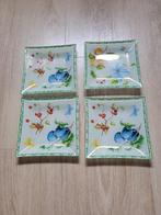 Janneke Brinkman 4 glazen gebaks bordjes., Huis en Inrichting, Keuken | Servies, Ophalen of Verzenden