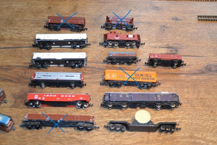 Diverse wagons N-spoor (dicht, open, tank), Hobby en Vrije tijd, Modeltreinen | N-Spoor, Gebruikt, Wagon, Gelijkstroom, Overige merken