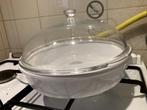 Arcoflam grote ronde schaal met glazen deksel, 26 cm, Ophalen of Verzenden, Overige stijlen, Glas, Schaal of Schalen
